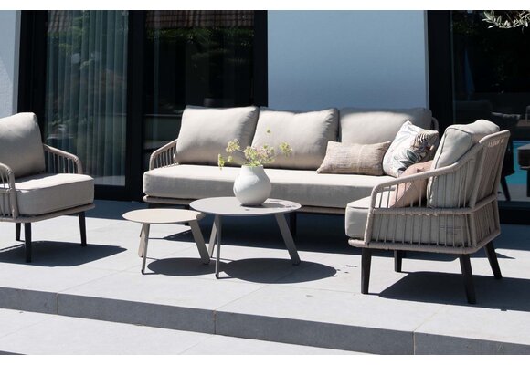 Bijzettafel Tiki 55x46x28cm | Taupe | Lesli Living