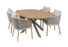 5-delige tuinset | 4 Es Vedra tuinstoelen | Tuintafel Cadiz 180x115cm