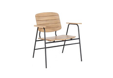 Loungestoel Orbec | Black | Acacia | Eurofar