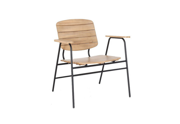 Loungestoel Orbec | Black | Acacia | Eurofar