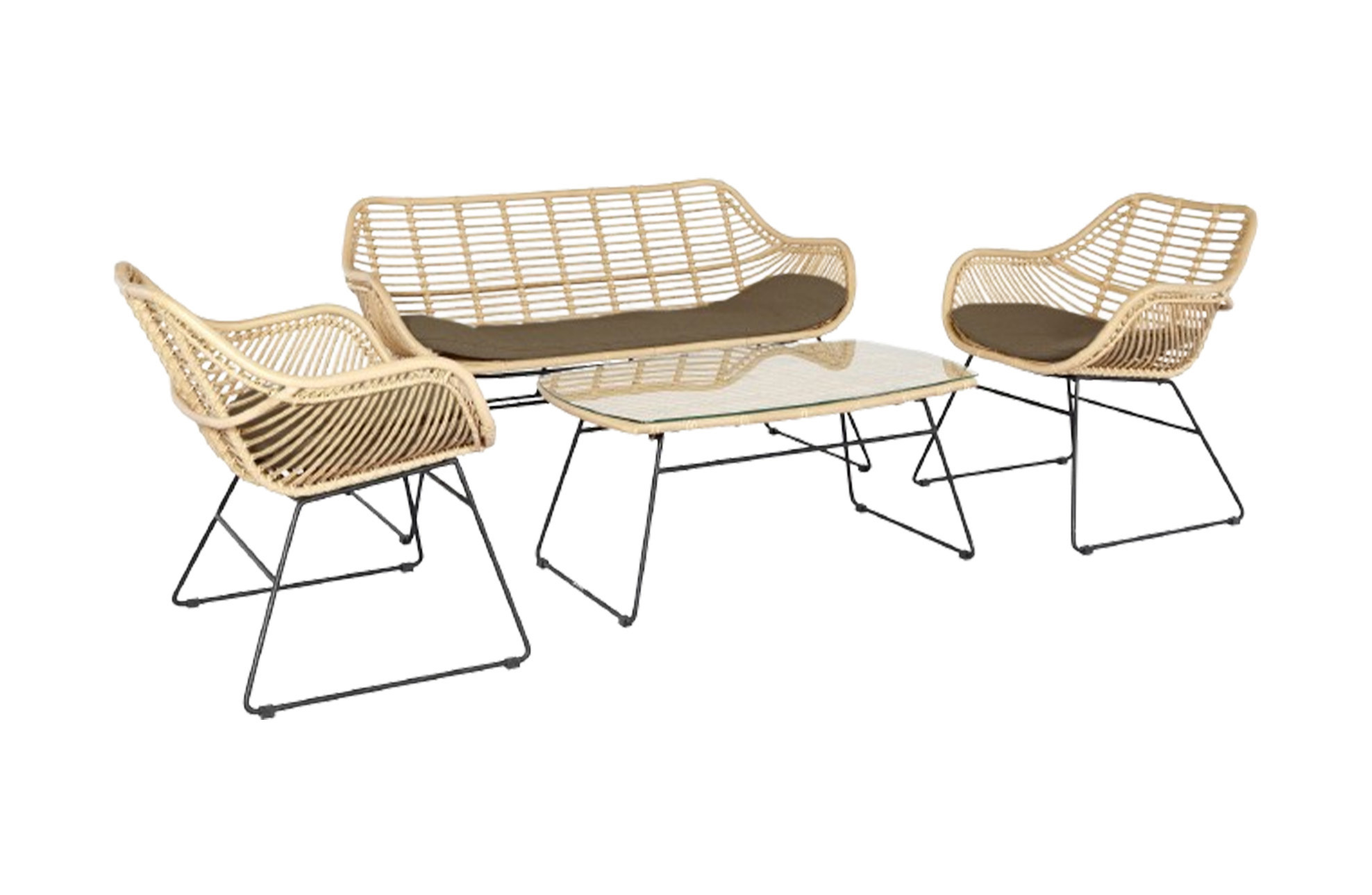 Eurofar Garden Furniture Stoel-Bank Loungeset Wates | Bamboo | Brown | Eurofar