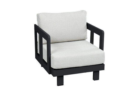 Loungestoel Tulum | Black & Beige