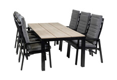 7-Delige tuinset | 6 Berlijn tuinstoelen | Tuintafel Cyprus 225x100cm