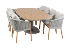 9-delige tuinset | 8 Es Vedra tuinstoelen | Tuintafel Tower 260cm