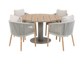 5-delige ronde tuinset | 4 Es Vedra tuinstoelen | Tuintafel Tower ø120cm