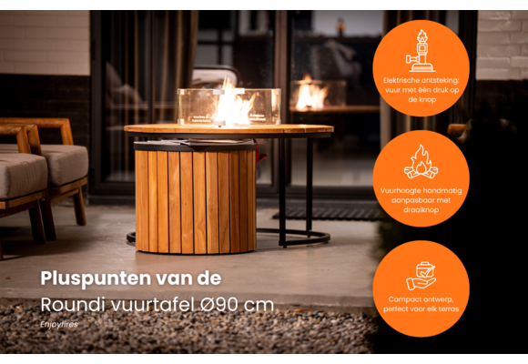 Vuurtafel Roundi ø90cm | Enjoyfires