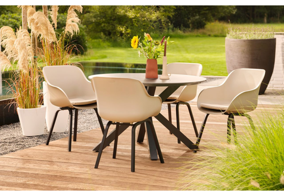 Dining tuinstoel Le Soleil Element | Taupe | Aluminium | Hartman