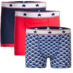boxers for Boy, 3-pack, navy blue, red & monkey print UnderWunder boxers for Boy, 3-pack, navy blue, red & monkey print