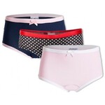 Girl set hipster + slips, 3-pack, navy blue, pink & hearts print UnderWunder Girl set hipster + slips, 3-pack, navy blue, pink & hearts print