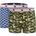 boxers for Boy, 2-pack, monkey & camouflage UnderWunder boxers for Boy, 2-pack, monkey & camouflage