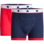 boxers for Boy, 2-pack, navy blue & red UnderWunder boxers for Boy, 2-pack, navy blue & red