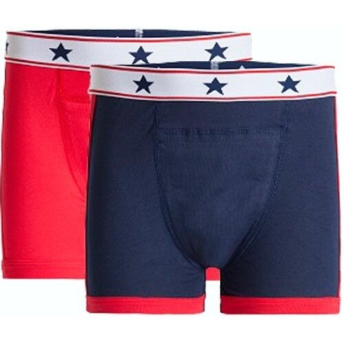 UnderWunder boxers for Boy, 2-pack, navy blue & red