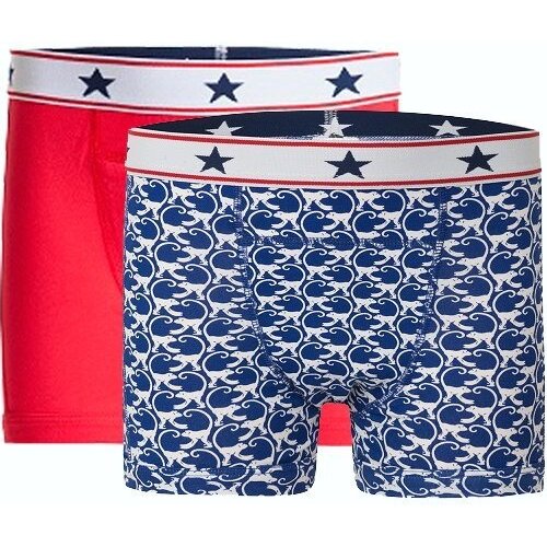 UnderWunder boxers for Boy, 2-pack, red & monkey print