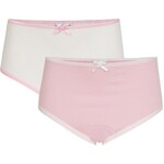 Girl set slips, 2-pack, white & pink UnderWunder Girl set slips, 2-pack, white & pink