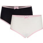 Girl set slips, 2-pack, navy blue & white UnderWunder Girl set slips, 2-pack, navy blue & white