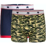 boxers for boys, 2-pack, navy blue & camouflage UnderWunder boxers for boys, 2-pack, navy blue & camouflage