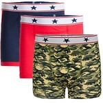 boxers for Boy, 3-pack, navy blue, red & camouflage UnderWunder boxers for Boy, 3-pack, navy blue, red & camouflage