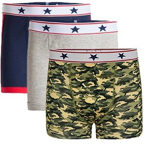 UnderWunder Boys  boxers 3-pack, blue/grey/camou
