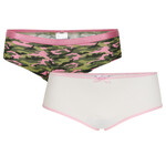 Girl set hipster + slip, 2-pack, white & camouflage UnderWunder Girl set hipster + slip, 2-pack, white & camouflage