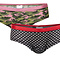 UnderWunder Girls set hipsters, 2-pack, hearts & camouflage