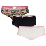 UnderWunder UnderWunder Girls set hipster + briefs, 3-pack, navy blue, white & camouflage