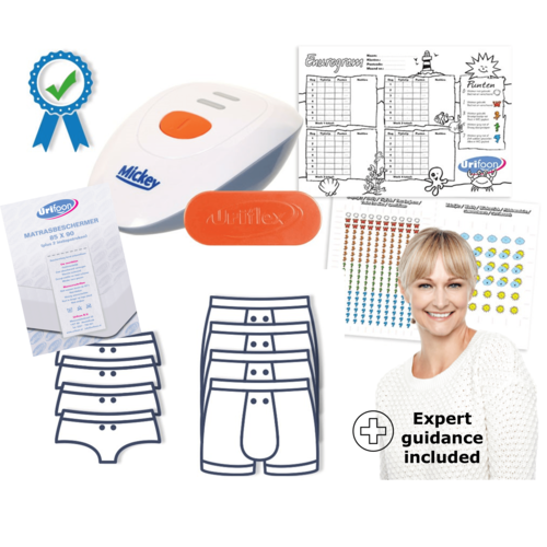 Mickey Mickey Ultimate kit including 4 sensor briefs, washable waterproof overlay, supportive scorecards, stickers and expert guidance