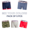 UnderWunder Pack of 5 boys boxers, choose the color mix yourself