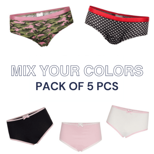 UnderWunder UnderWunder Pack of 5 Girls underwear, choose your favorite mix