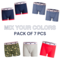 UnderWunder UnderWunder Pack of 7 boys boxers, color mix to be determined by yourself UnderWunder Pack of 7 boys boxers, color mix to be determined by yourself