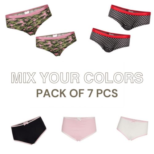 UnderWunder UnderWunder Pack of 7 Girls underwear, choose your favorite mix