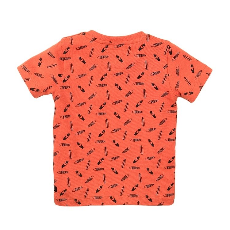 Koko Noko jongens T-shirt oranje print | E38806-37