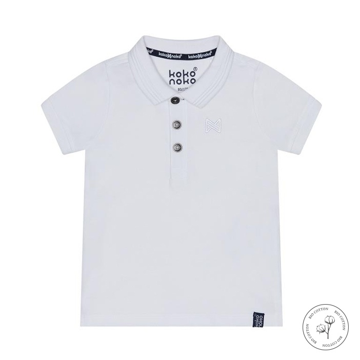 Koko Noko jongens poloshirt Noah wit Koko Noko