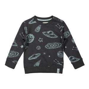 Koko Noko jongens sweater donkergrijs planeten