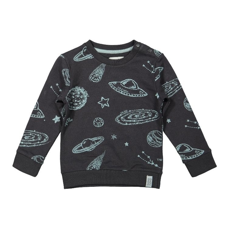 Koko Noko boys sweater dark gray planets | F40848-37