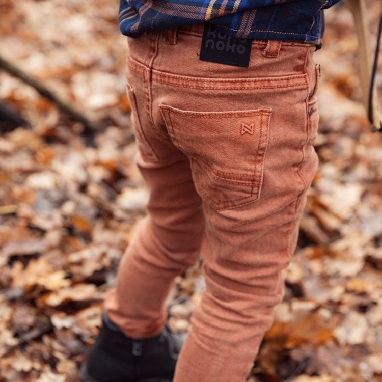 Koko Noko jongens jeans faded oranje | F40872-37