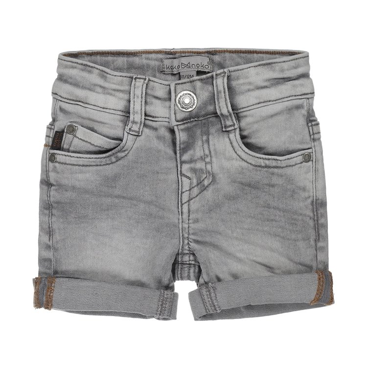 Koko Noko jongens jeans short lichtgrijs | V42801-37