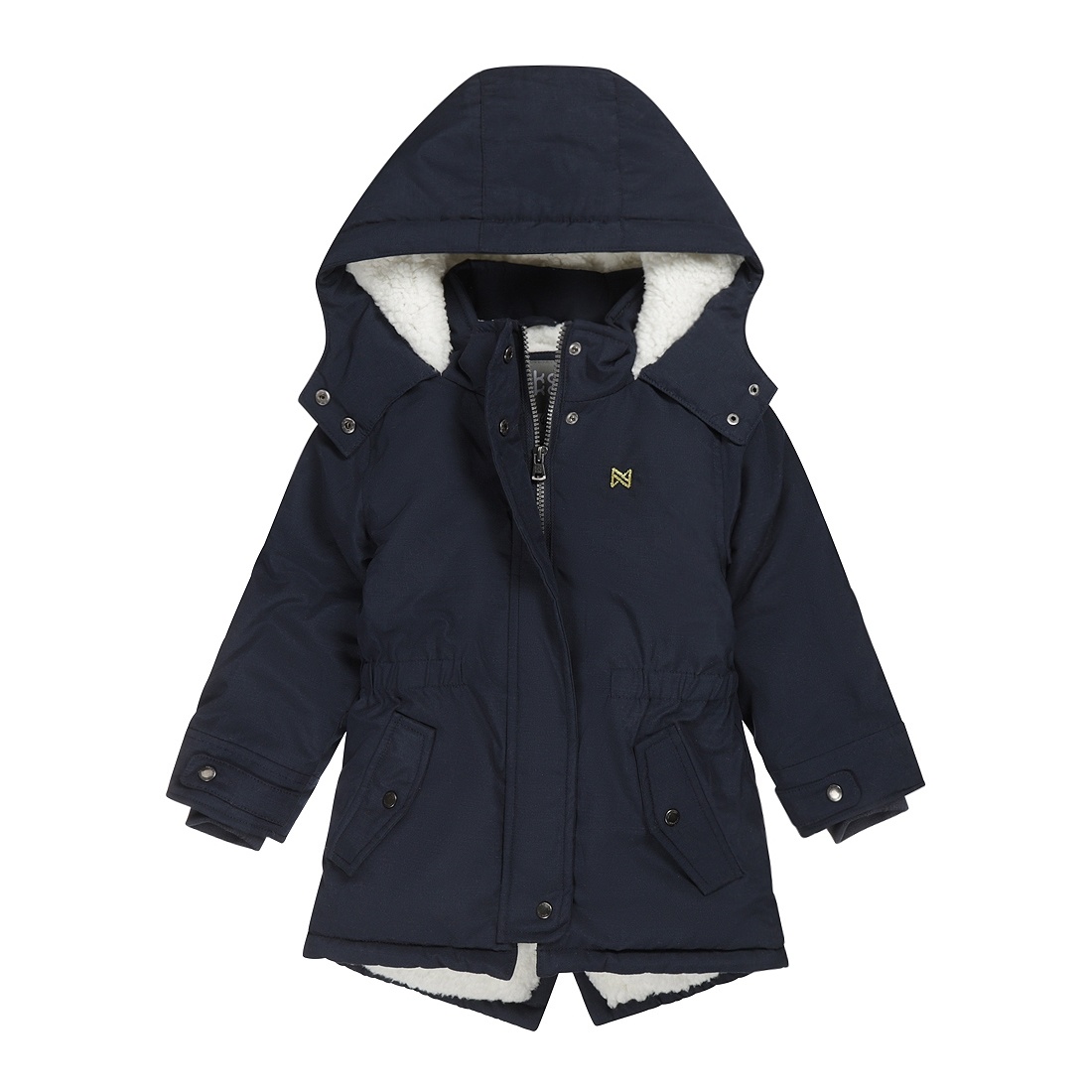 aangrenzend transfusie wortel Koko Noko meisjes winterjas parka capuchon donkerblauw | Koko Noko