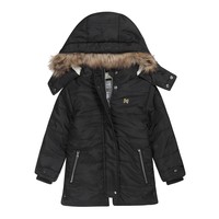 Koko Noko meisjes winterjas parka capuchon zwart