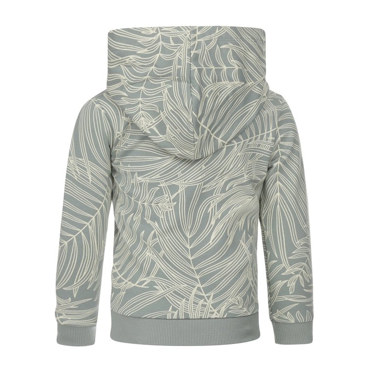 Koko Noko boys' sweatshirt light green with hood palm print | T46803-37