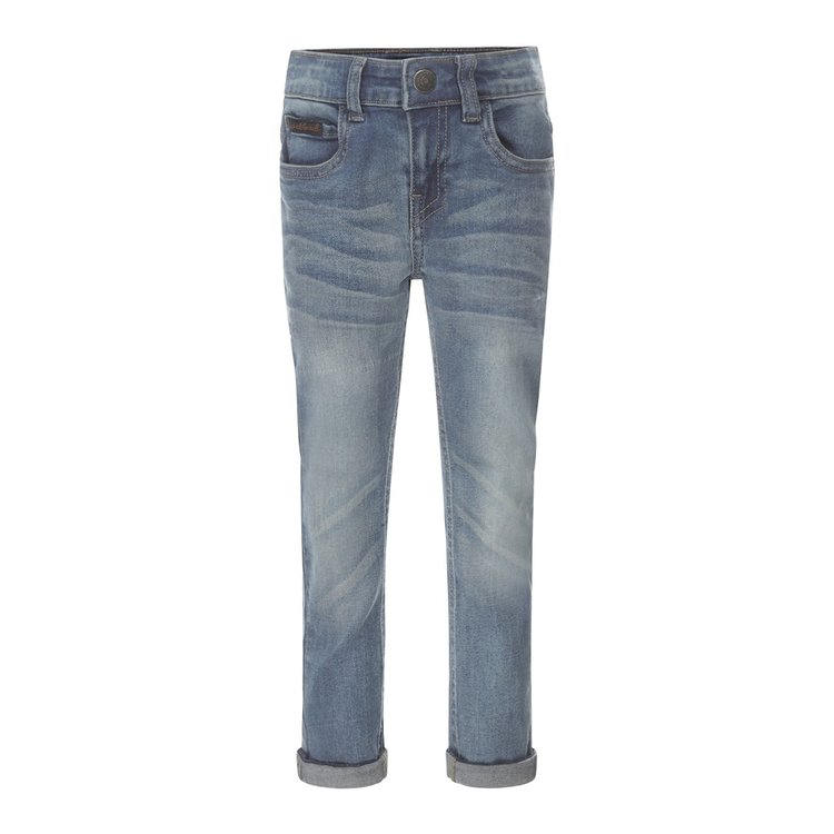 Koko Noko jongens jeans blauw met logo label | T46804-37