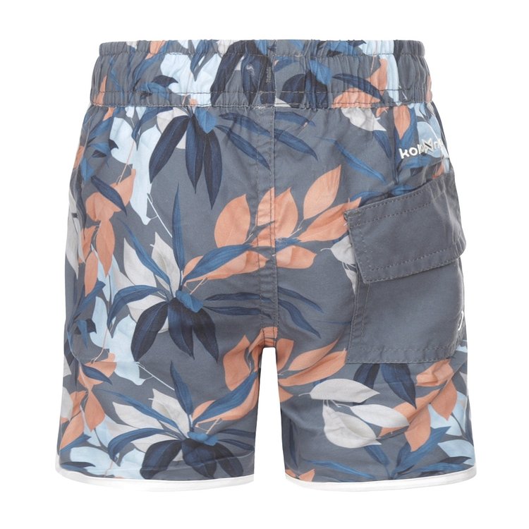 Koko Noko jongens zwemshort donkergrijs bloem | T46894-37