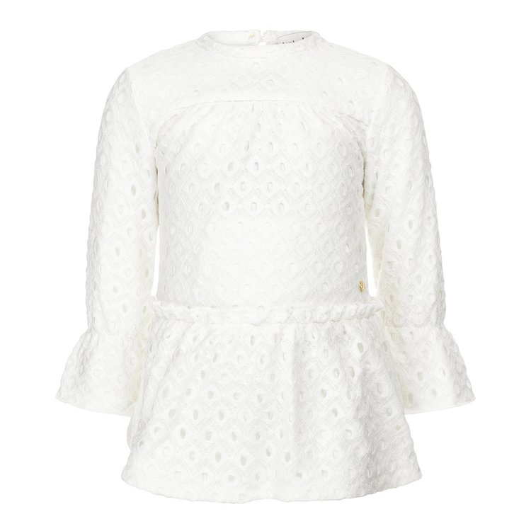 Koko Noko meisjes jurk off white kant | T46904-37