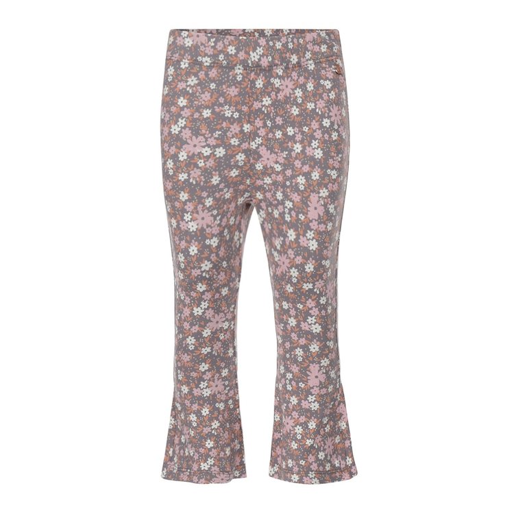 Koko Noko girls flared legging grey flower | T46939-37