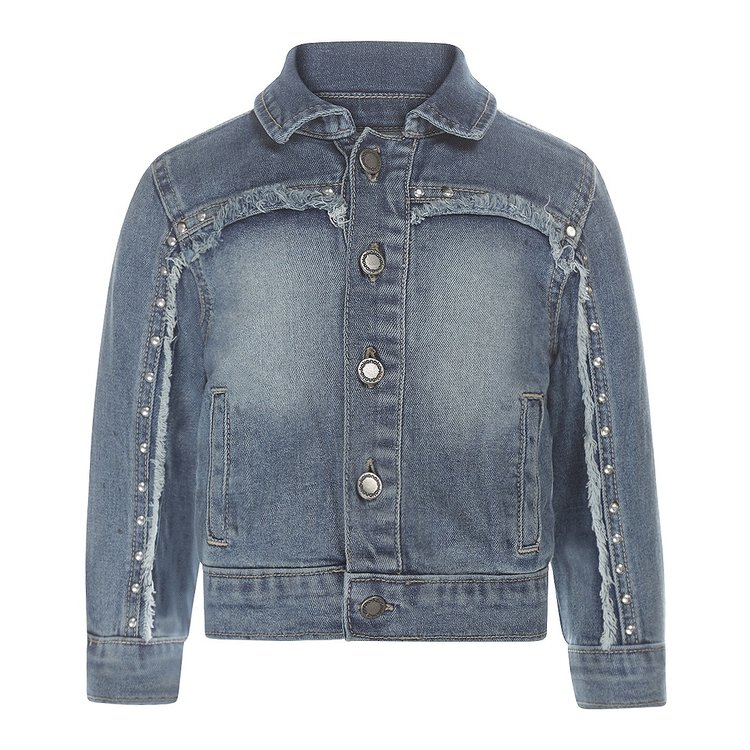 Koko Noko Mädchen Jeansjacke blau Nieten | T46988-37