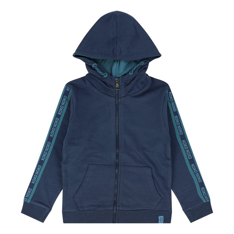 Koko Noko Jungen Kapuzenjacke blau petrol | X22803-37