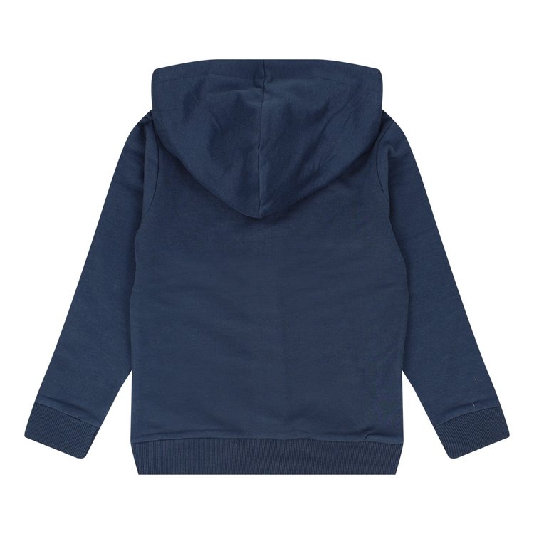 Koko Noko jongens vest met capuchon blauw petrol | X22803-37