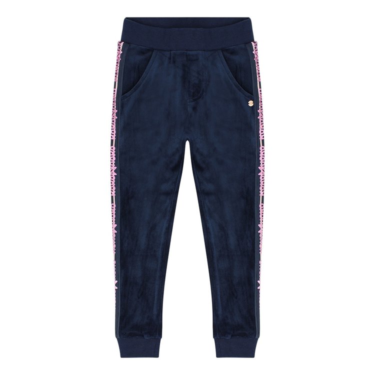 Koko Noko meisjes joggingbroek donkerblauw velours | X22901-37