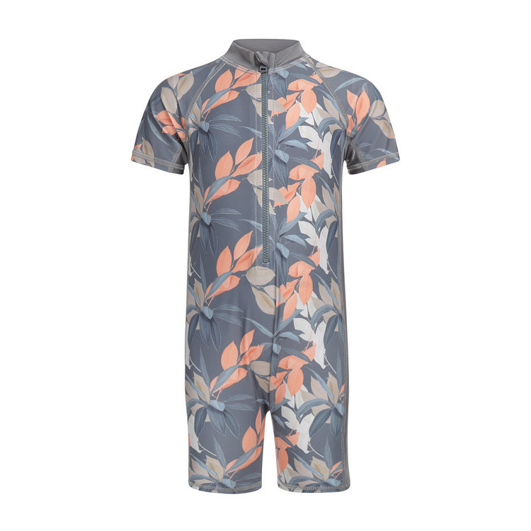 Koko Noko Jungen UV Badeanzug dunkelgrau Blume | T46896-37