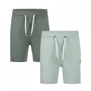 Koko Noko jongens 2-pack jogging short groen lichtgroen