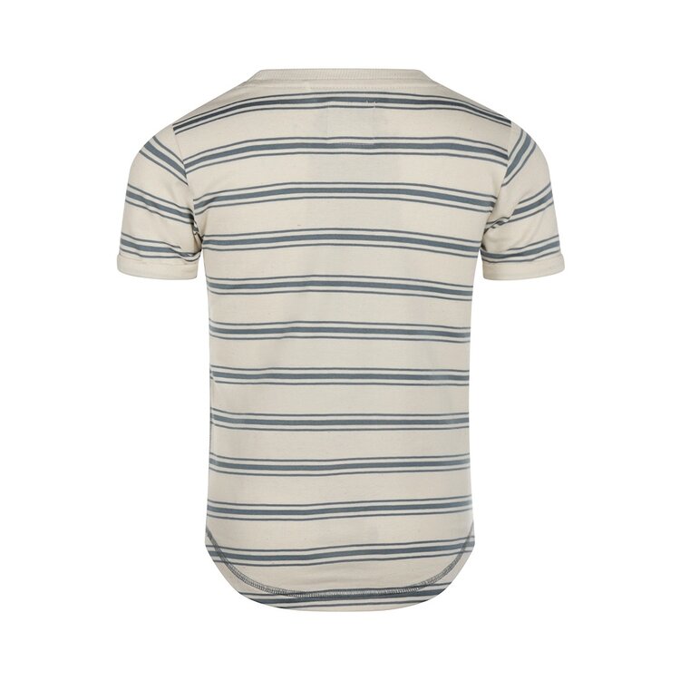 Koko Noko Jungen weiß blau gestreiftes T-Shirt | R50830-37